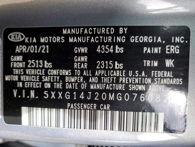2021 KIA K5 LXS 5XXG14J20MG076082