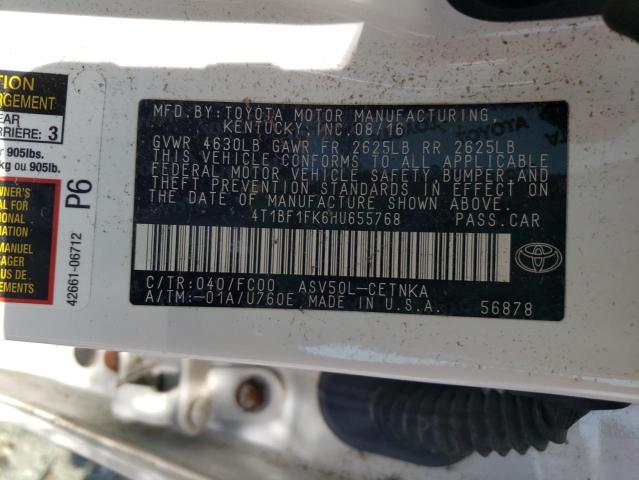 2017 TOYOTA CAMRY LE - 4T1BF1FK6HU655768