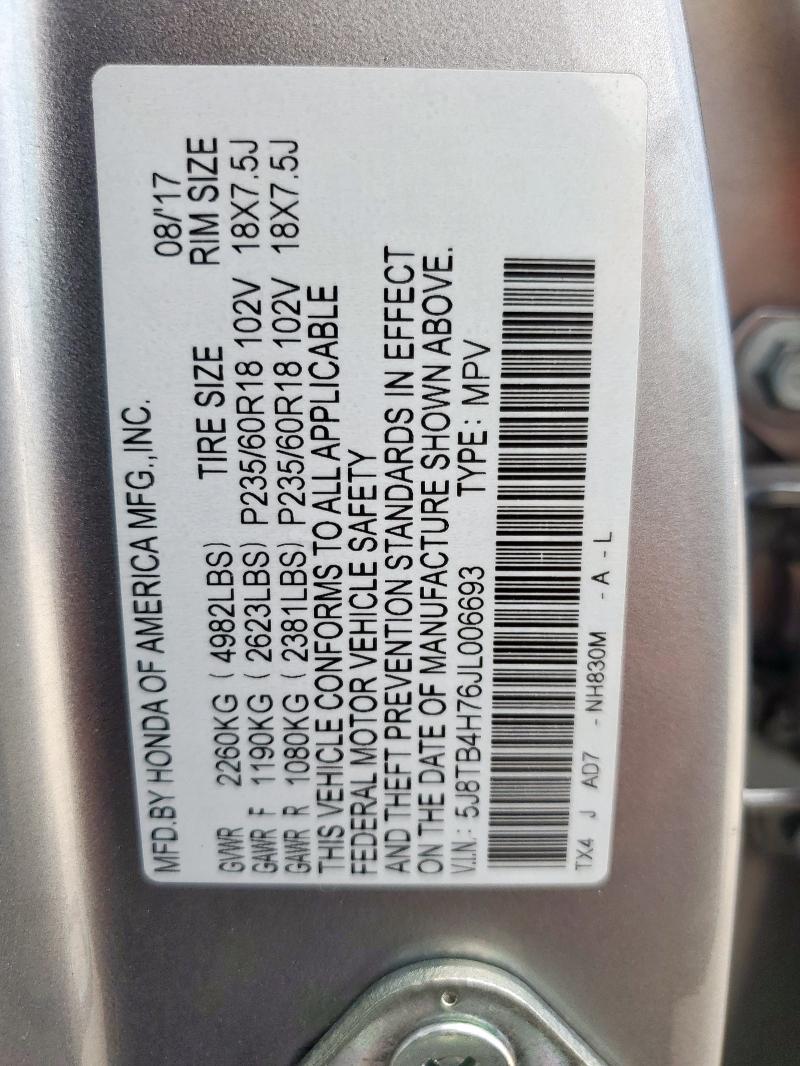 2018 ACURA RDX ADVANC 5J8TB4H76JL006693