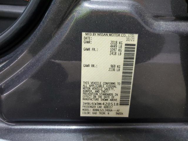 2021 NISSAN ALTIMA SR - 1N4BL4CW3MN420518