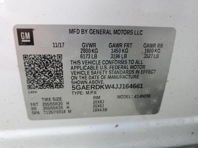 2018 BUICK ENCLAVE AV - 5GAERDKW4JJ164661