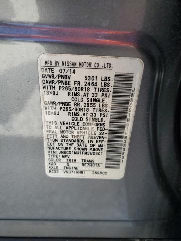 2015 INFINITI QX70 - JN8CS1MU1FM380501