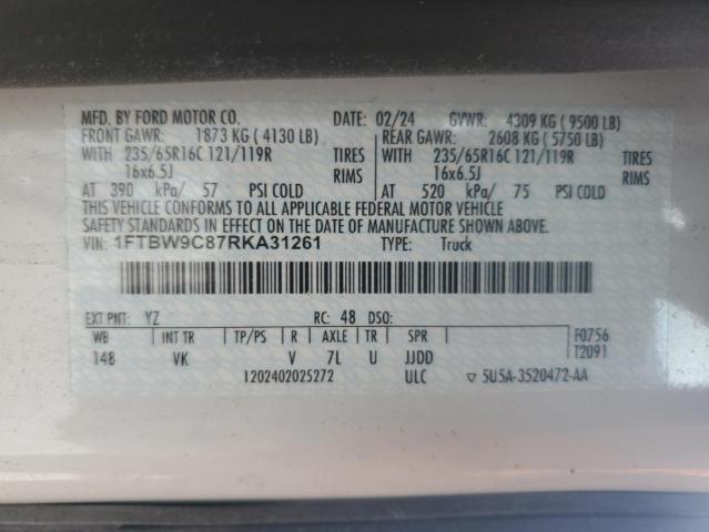 2024 FORD TRANSIT T- - 1FTBW9C87RKA31261