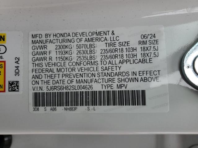 2025 HONDA CR-V 5J6RS6H82SL004626
