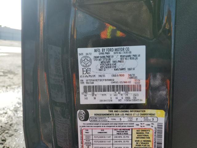 1FTFW1ET2CFB59802 2012 FORD F-150