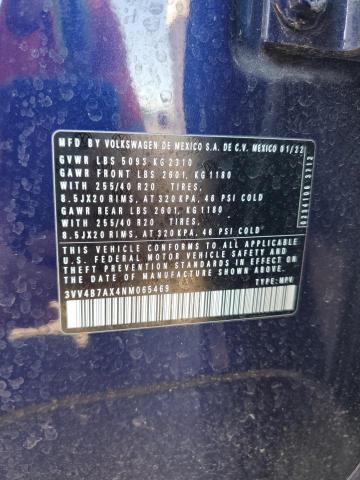 2022 VOLKSWAGEN TIGUAN SEL R-LINE 3VV4B7AX4NM065469
