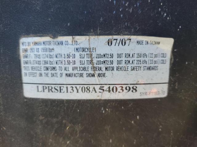 2008 YAMAHA YJ125 LPRSE13Y08A540398