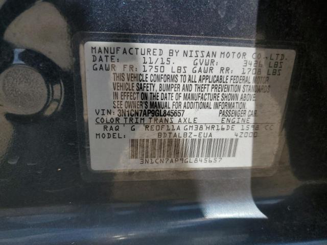 2016 NISSAN VERSA S - 3N1CN7AP9GL845657