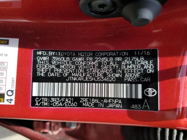 2017 TOYOTA COROLLA IM - JTNKARJE5HJ534620