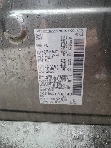 2018 NISSAN ROGUE SV H 5N1ET2MV8JC808140