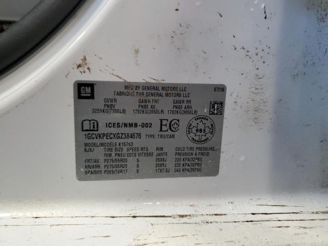 2016 CHEVROLET SILVERADO - 1GCVKPECXGZ384676