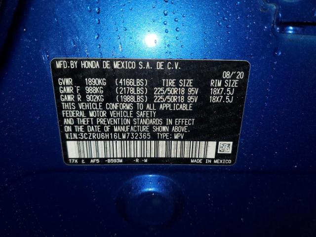 2020 HONDA HR-V SPORT 3CZRU6H16LM732365