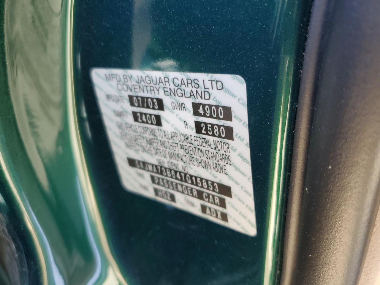 Lot #3215277835 2004 JAGUAR XJR S