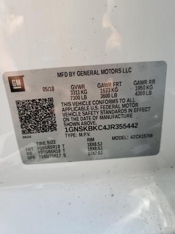 2018 CHEVROLET TAHOE K150 1GNSKBKC4JR355442