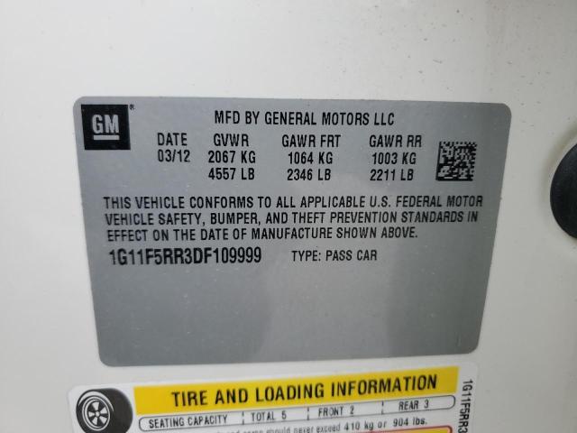 1g11f5rr3df109999 - 2013 Chevrolet Malibu 2lt - #58530415