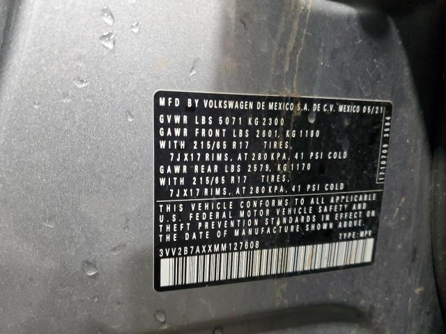 2021 VOLKSWAGEN TIGUAN SE 3VV2B7AXXMM127608