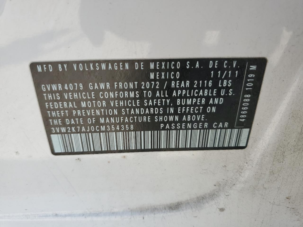 Volkswagen Jetta base 2012