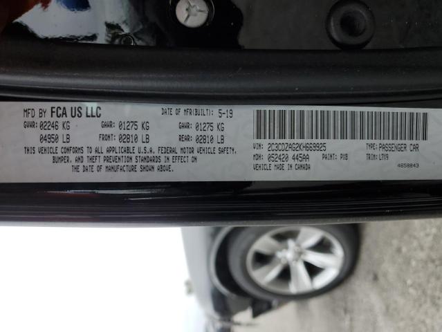2019 DODGE CHALLENGER - 2C3CDZAG2KH669925