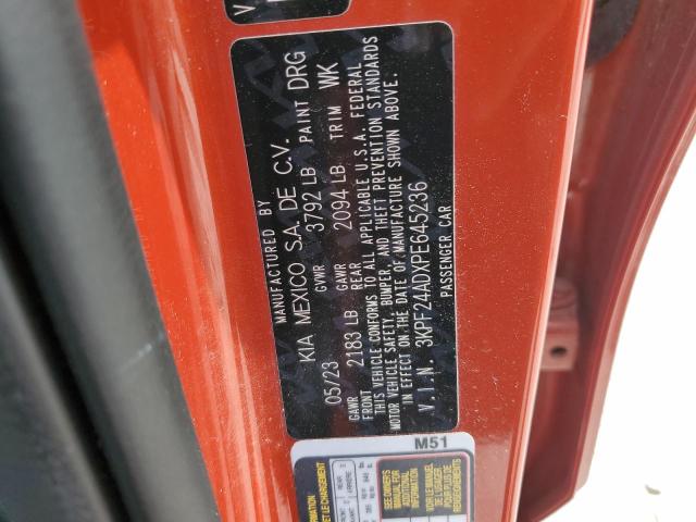 2023 KIA FORTE LX 3KPF24ADXPE645236