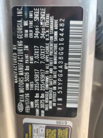 2016 KIA SORENTO LX 5XYPG4A38GG164482