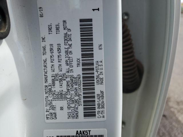 2019 TOYOTA TUNDRA CRE 5TFHY5F11KX822969