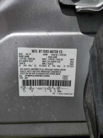 2019 FORD EDGE SEL 2FMPK4J90KBC33869