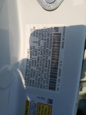 2023 HONDA CIVIC 4D E 2HGFE2F53PH550486