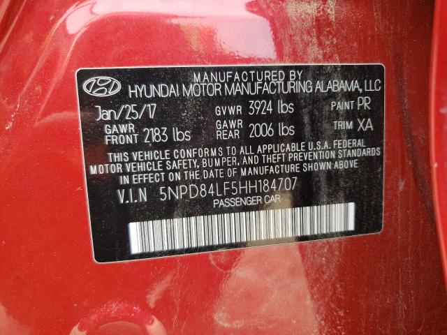 2017 HYUNDAI ELANTRA SE - 5NPD84LF5HH184707