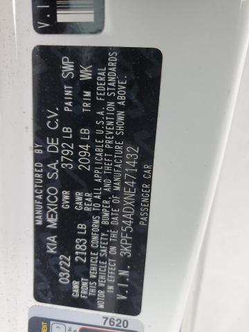 2022 KIA FORTE GT L - 3KPF54ADXNE471432
