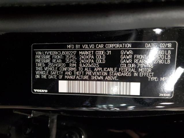 2018 VOLVO XC60 T5 LYV102RK3JB082217