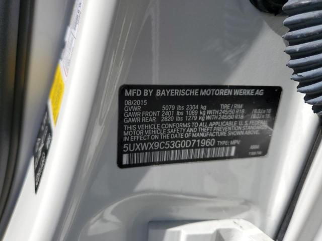 2016 BMW X3 XDRIVE2 - 5UXWX9C53G0D71960