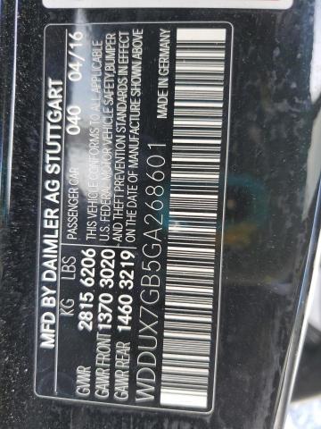 2016 MERCEDES-BENZ S MERCEDES - WDDUX7GB5GA268601
