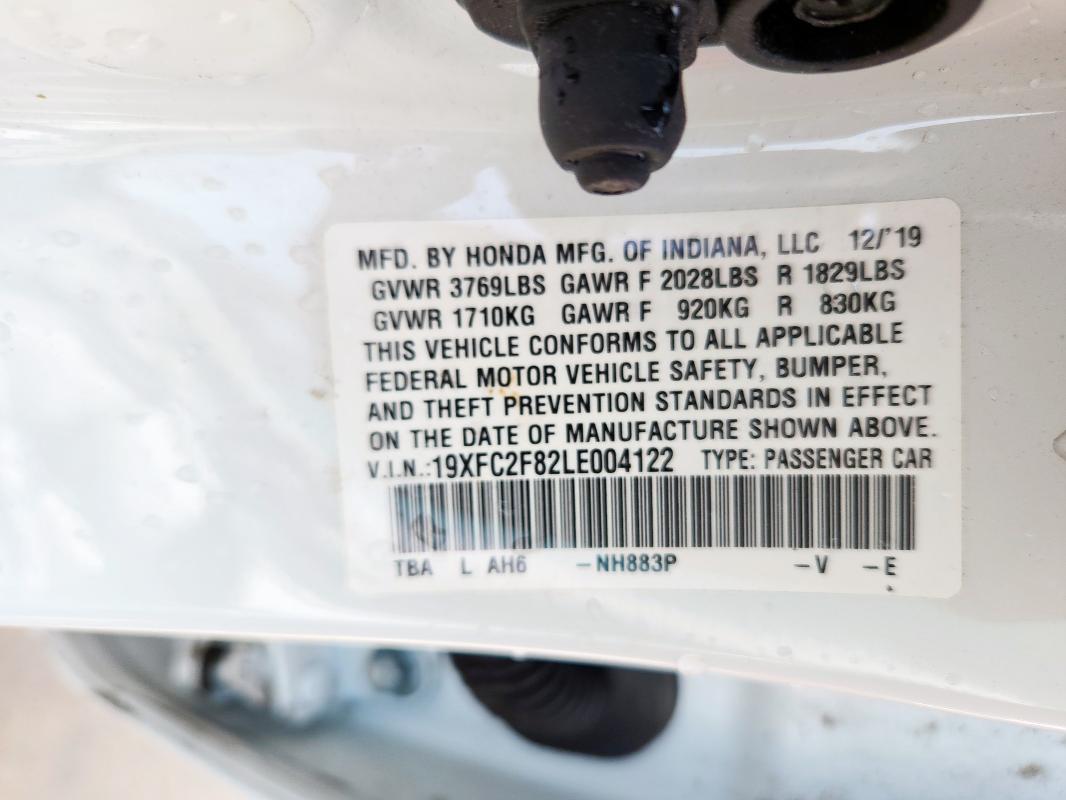 2020 HONDA CIVIC SPOR - 19XFC2F82LE004122