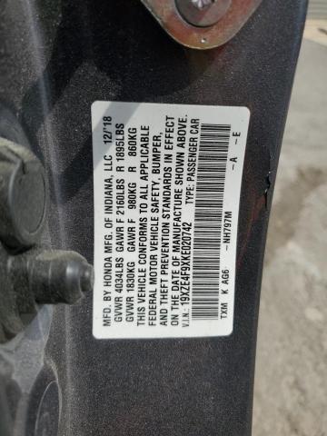 2019 HONDA INSIGHT TO 19XZE4F9XKE020742