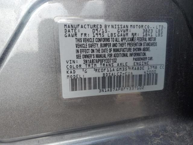 2015 NISSAN SENTRA S 3N1AB7AP8FY337102