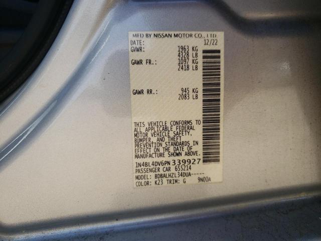 2023 NISSAN ALTIMA SV 1N4BL4DV6PN339927