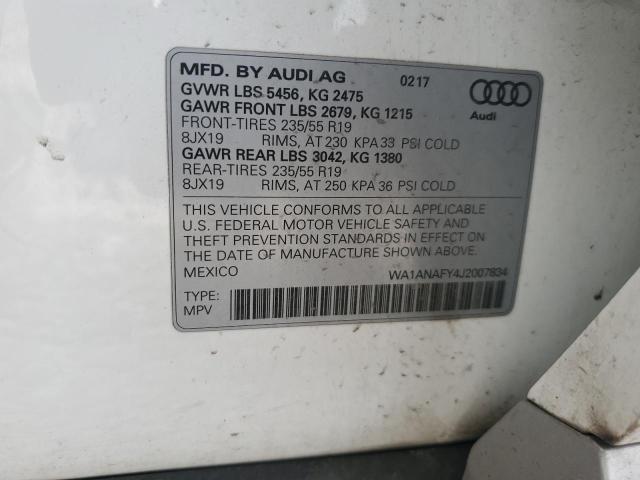 2018 AUDI Q5 - WA1ANAFY4J2007834