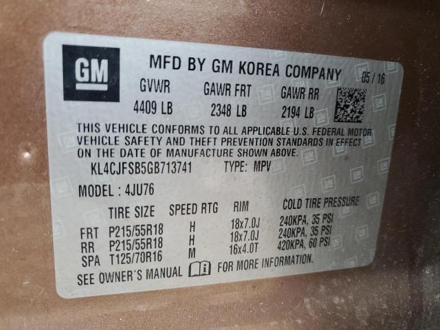 2016 BUICK ENCORE CON - KL4CJFSB5GB713741