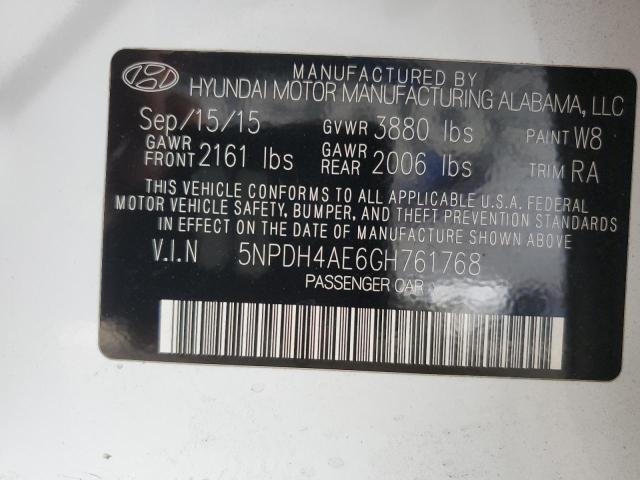 2016 HYUNDAI ELANTRA SE - 5NPDH4AE6GH761768