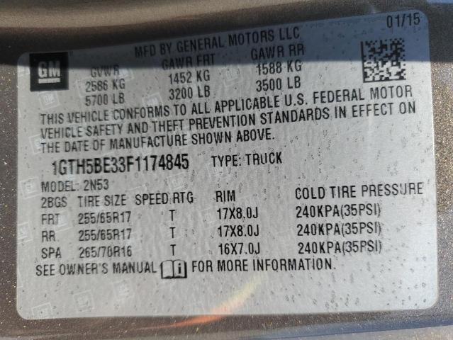 2015 GMC CANYON SLE 1GTH5BE33F1174845