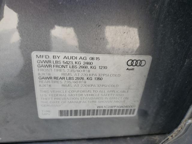 2016 AUDI Q5 PREMIUM - WA1C2AFP3GA040007