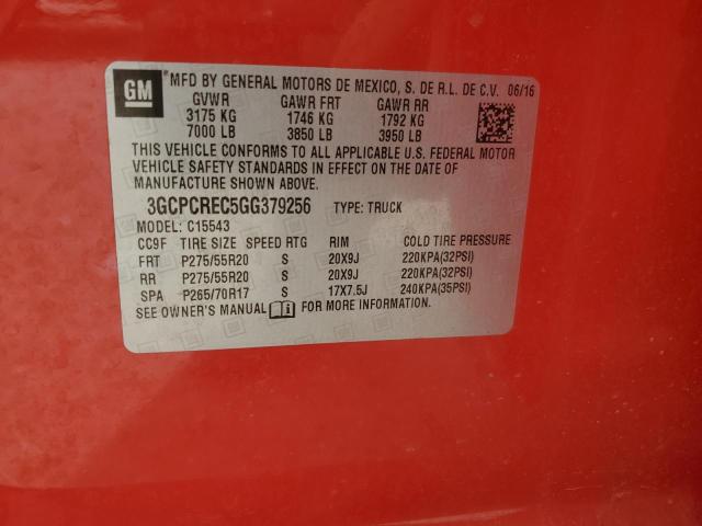 2016 CHEVROLET SILVERADO - 3GCPCREC5GG379256