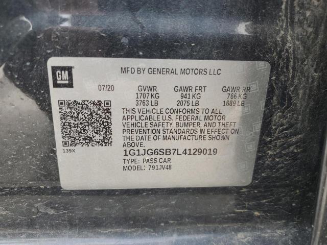 2020 CHEVROLET SONIC 1G1JG6SB7L4129019