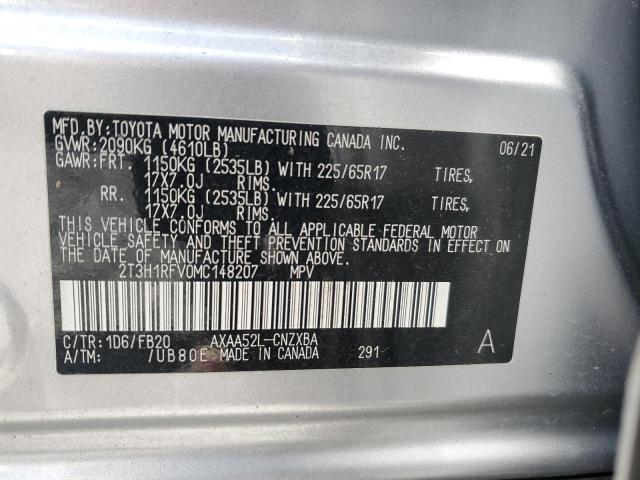 2021 TOYOTA RAV4 LE - 2T3H1RFV0MC148207