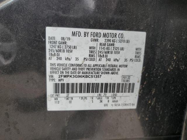 2019 FORD EDGE SE 2FMPK3G96KBC51357