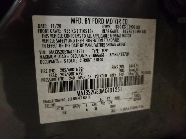 2021 FORD ECOSPORT S - MAJ3S2GE3MC401251