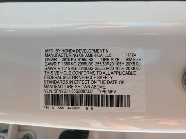 2025 HONDA PILOT ELIT - 5FNYG1H85SB087333
