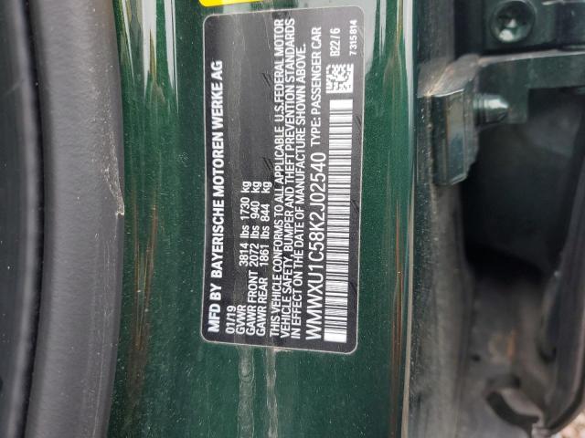 2019 MINI COOPER WMWXU1C58K2J02540