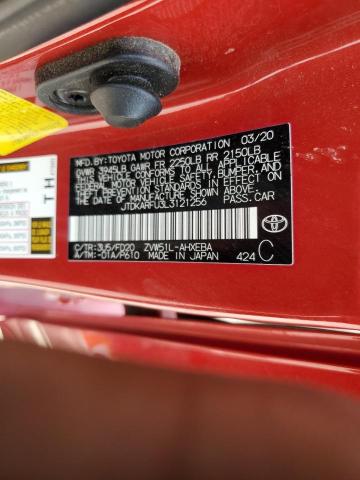 2020 TOYOTA PRIUS L - JTDKARFU3L3121256