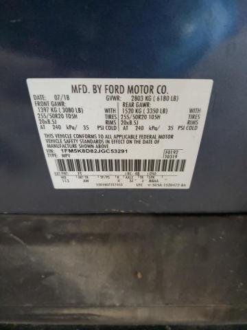 2018 FORD EXPLORER X - 1FM5K8D82JGC53291